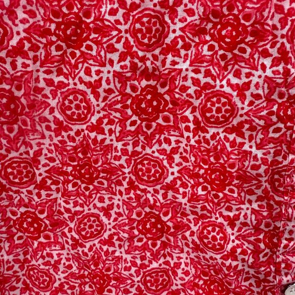 Velvet By Graham & spence red floral Button down shirt Blouse collared - Picture 5 of 9